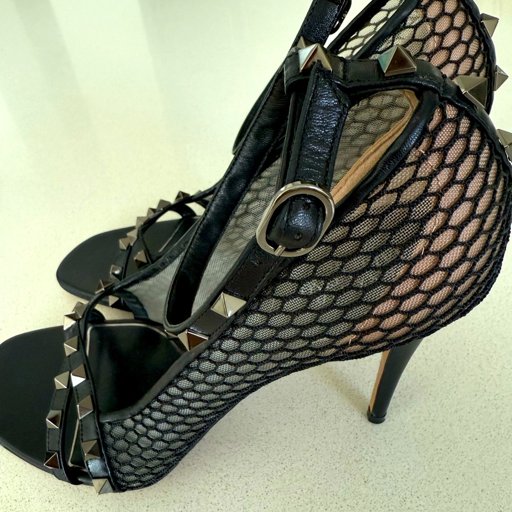 Valentino Studded Mesh Heels